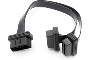 ‎LOONGGATE LoongGate OBD-II Splitter Y Kabel - 1 Stecker auf 2 Buchse OBD2 Auto Diagnose Extender Kabel Adapter - Full 16 Pin Pass durch flache Nudel Kabel - 0,3 Meter