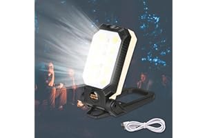 MISVAYLI COB LED Inspection Lamp, Waterproof Torch Work Light USB Rechargeable Flashlight, Multiple Brightness Modes for Repair Camping Workshop Emergency Use(01)