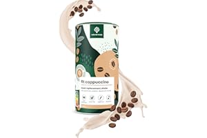‎NATURAL MOJO natural mojo fit cappuccino (500 g) Shake - vegetarischer Mahlzeitersatz mit wertvollen Nährstoffen, Protein und Superfoods - Fit Shake für bewusste Ernährung mit Cappuccino Geschmack