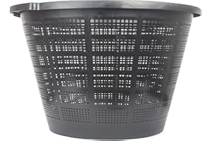 INTERFLOWERS GMBH 1 Pflanzkorb XXL 40 cm Wasserpflanzenkorb für Gartenteich - Pflanzkorb gut für Anzucht Gewächshaus Teichpflanzen Seerosen Kunststoff Aquarium Pflanzen Korb Gartenteich Gewächshaus Zubehör
