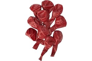 Unique Party - 80012 - Paquet de 10 Ballons - Latex - 30 cm - Rouge Écarlate