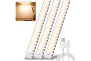 JEKEMORYE 30CM 3 Pack Warm White Under Cabinet Kitchen Lights LED