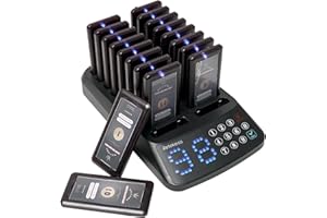 Retekess T115 Restaurant Pager System, Pager Call System, 99 Channels Waterproof Keypad, 500 m No Queues, An Important Shut-Off, Pager, Call System in Hotel, Food Truck, Bar