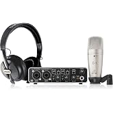 Behringer U-PHORIA Studio Pro komple kayıt paketi, y&uuml;ksek &ccedil;&ouml;z&uuml;n&uuml;rl&uuml;kl&uuml; USB ses aray&uuml;z&uuml;, kondansat&ouml;r mikrofon, st&uuml;dyo kulaklık