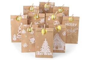 2026 Adventskalender för fyllning, 24 adventskalendrar, påsar för pyssel för barn och vuxna, julkalender, gör-det-själv-fylln