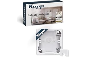 Kopp STANDARD 1-fach Aufputz-Gehäuse in Arktisweiß - Aufputzgehäuse zur Montage von UP-Schaltern - Halogenfreies Gehäuse mit Schutzart IP20 - Horizontal oder vertikal montierbar