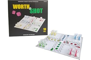 Amscan Jeu à Boire Drinking Ludo avec 1 Planche et 16 Verres et 2 Dés Plastique