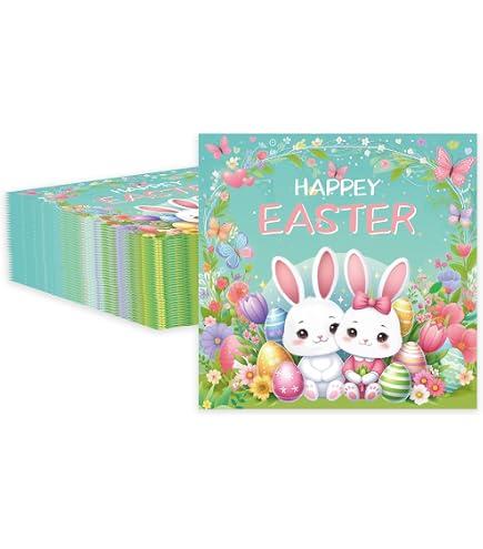 20 Stück Ostern Servietten Mit Eier-Motiv – Frühlingshafte Tischdekoration, 33 X 33 Cm, Aus Holzzellstoff