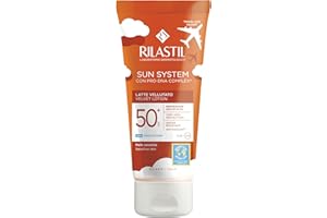 Rilastil Sun System Latte Vellutato, Emulsione Fluida dalla Texture Vellutata per Pelli Sensibili, Resistente all'Acqua, SPF50+,100ml