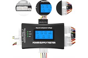 Netzteil Tester für PC,ATX Netzteil Tester,QIQIAZI 1,8" LCD Computer-PC Power Supply Tester für ATX/ITX/IDE/HDD/SATA/BYI-Anschlüsse Netzteiltester,Digitaler LCD-Bildschirm