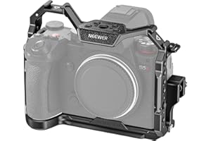 NEEWER G9 II S5 II Cage S5 IIX Käfig Kamera mit HDMI Kabelklemme NATO Schiene Arca QR Basis 3/8" ARRI 1/4" Gewinde Cold Shoe, kompatibel mit Panasonic LUMIX S5 II/S5 IIX DJI RS2 RS3 Gimbal, CA020