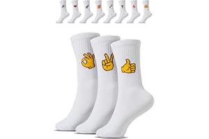 COOL SOCKS CLUB Funny Socks with Motif (3 Pairs), Gifts for Men and Women, Fun Cotton Socks, Tennis Socks for Men and Women
