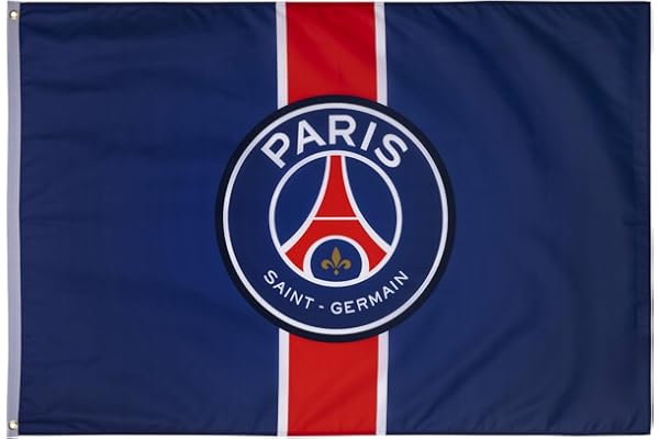 Drapeau PSG - Collection officielle Paris Saint Germain - Football - Taille 100 cm x 150 cm