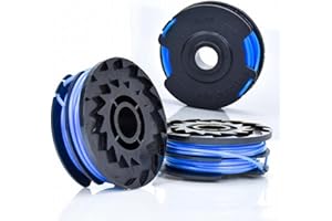 HEIBTENY 3 Stück Ersatz Fadenspule Für WOLF GT840 GT850 GT-F10 Für Bjh 2013 9306821 Ersatzspule Rasentrimmer Faden Spule Trimmerfaden Länge 2X5m Mähfaden 1,6 Mm