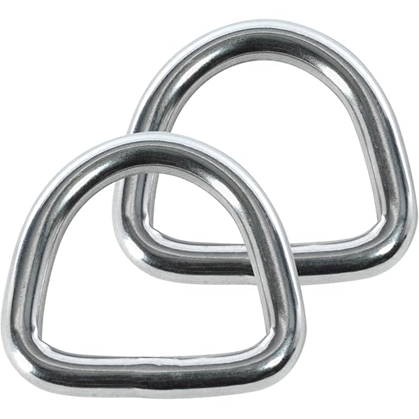 PATIKIL 1.1" Anneaux En D En Métal, 4 Pièces Anneaux En D En Acier