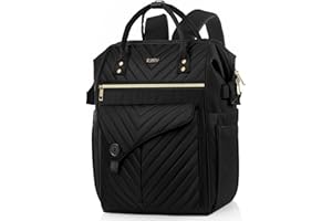 RJEU Mochila Mujer Portatil, Mochila Escolar Adolescente con Puerto de USB, 15,6 Pulgadas Mochila Mujer Antirrobo para Negocio, Viaje, Trabajo