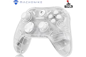 Machenike Manette de Jeu Sans Fil G1PRO – Joysticks et Déclencheurs TMR sans Dérive, Taux de Réponse de 1000Hz, Mode Turbo, Vibration à Double Moteur, Compatible avec PC/Switch/iOS/Android, Bianco
