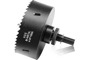 ITOOLFIRM 108 mm hålsåg för metall och trä, HSS Bi-metall hålborr rund hålskärare med 40 mm skärdjup, för stål, järn, alumini