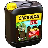 CARBOLAN 3in1 Holzlasur 5L Holzschutz Holz Lasur Algenfrei, auch auf Grünbelag