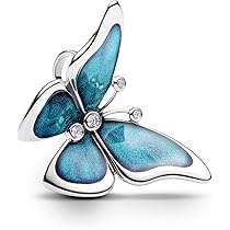 Ciondolo A Farfalla Con Moschettone In Argento 925 - Per Bracciali E Collane