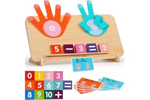 Trämatematik leksak räkning inlärning för barn, pedagogiskt räknespel 3 4 5 6 år, montessori matematik räkneleksak, fingerräkningsleksak, tidig pedagogisk leksak för pojkar och flickor