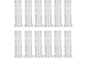 POENVFPO 12pcs Archery Inserts Aluminum Base Replacement for Carbon Arrows 6.2mm with Lightweight Rust-Resistant Easy Installation