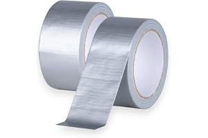 MOMENT 2 Rolls Silver Duct Tape 2 Inch x 30 Yards, Professional Waterproof All-Weather Durable Universal Fabric Adhesive Duct Tape for Repairs, DIY, Crafts, Indoor and Outdoor Use