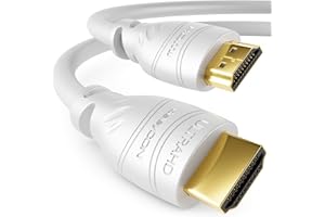 deleyCON 4m Kabel HDMI 2.0a/b - High Speed z Ethernetem - UHD 2160p 4K@60Hz 4:4:4 HDR HDCP 2.2 ARC CEC Ethernet 18Gbps 3D Full HD 1080p Dolby - Biały