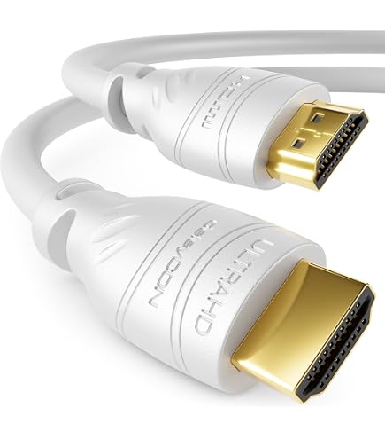 Câble DVI Dual Link DeleyCON 2m - 24+1 Contacts Dorés - Résolution Jusqu'à 2560x1080 - Blanc