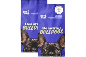 HEY HOLY Premium Trockenfutter für Bulldoggen 100% getreidefrei | 14kg hypoallergenes Hundefutter für ausgewachsene Bulldoggen mit Lachs | Hochverträglich aus natürlichen Zutaten
