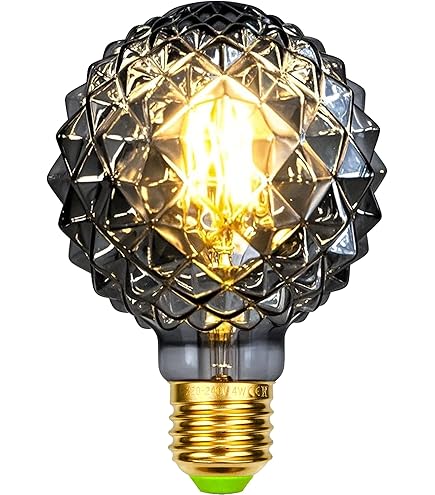 Ampoule LED G125 Alien Edison 4W (équivalent 25W) - 2000K, Dimmable, Culot E27, Verre Fumé, 220V