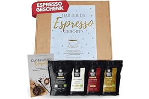 ‎BARISTA ROYAL Espresso Geschenkset (4 x 100g) - Geschenkidee für Espresso-Liebhaber Geschenk - Hab ich da Espresso gehört?