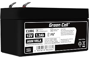 Green Cell AGM 12V 1,3Ah Akku VRLA Blei-Batterie Bleiakku Ersatzakku Akkubatterie Zyklenfest Unbemannt Spielzeug | Elektro Spielzeug| Alarm | Notstrom | Kinderfahrzeuge| Kinder-Quad, AGM41