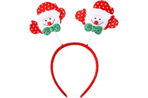Komonee Christmas Headbands Antlers - Cute Xmas Dress Up Ears Head Decoration, One Size Accessory for Men Women Adult Kids, Perfect Holiday Costume Party Costume