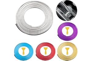 CENRONG Decorazione Interni Auto Modanature，5M Auto interni stampaggio strisce Linea decorativa accessori，per Decorazione Interno Esterno Auto (argento)
