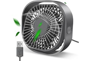 BSVI Desk Fan Portable Personal Desktop Mini Cooling Micro with Cable USB Powered 3 Speeds Quiet Small Table Fan for Home Office Study reading Bedroom Indoor Car Outdoor Travel