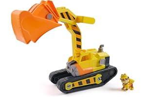 RUBBLE & CREW Ruben & Compagnie - Bulldozer Multifonction - Voiture Figurine Pat Patrouille À Collectionner - Dessin Animé Aventures Constructions - Pat Patrouille Jouet - Voiture Enfant - Jouet Enfant 3 Ans Et +