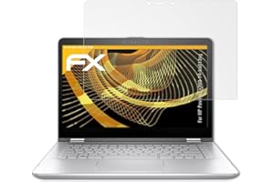 atFoliX Panzerfolie kompatibel mit HP Pavilion x360 14-ba013ng Schutzfolie, entspiegelnde und stoßdämpfende FX Folie (2X)