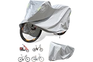 Bike Cover for 1 Bike Waterproof Bike Cover for Outdoor Storage Ripstop Material Nylon QQ CAT Bicycle Cover for 29er Mountain Road Electric Bike Motorcycle