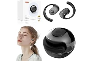 JUSJUBR AI Translator Earbuds with Real-Time Translation in 144 Languages, Bluetooth 5.4 Wireless Headphones, AI-Powered App for Travel, Business Meetings, and School, Compact & Portable Design (Black)