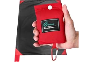 Odoland Tapis de Plage, Couverture de Plage en Nano, Imperméable Leséclaboussures, Tapis de Pique-Nique Anti Sable, 110 * 160cm, Portable Léger pour Camping, Picnic, Voyage ect (Noir)