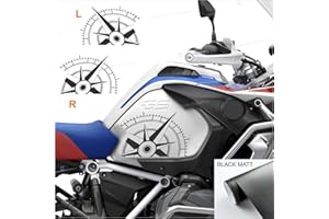 BLACK DOVES GRAPHICS Lot de 2 autocollants compatibles avec réservoirs Motorrad R 1200 1250 GS Adventure LC (noir mat)