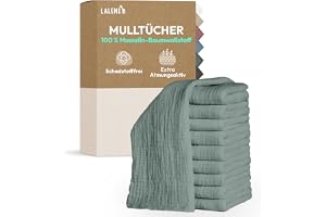 Laleni Mulltorkdukar baby 30-pack, muslin i 100% bomull 70 x 70 cm, absorberande och tvättbara –