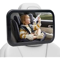 Miroir De Voiture Pour Bébé Réglable 360° - Grand Angle Incassable Avec Support Adhésif - Observation Siège Arrière
