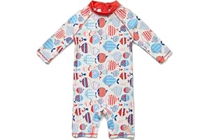 BONVERANO Traje baño bebé protección Solar UPF 50+ Cierre Cremallera