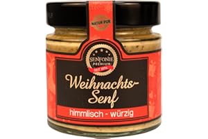 ‎ALTENBURGER ORIGINAL Altenburger Original Senfonie Premium Weihnachtssenf, 180ml im Glas, himmlisch scharfer, grober Senf verfeinert mit der Süße aus Honig
