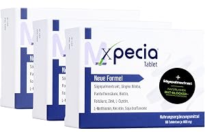 Xpecia DHT Blocker med biotin och sågpalmextrakt - Mot håravfall hos män - ginkorot, hårvitaminer, sågpalm - påskynda hårtillväxt - efterbehandling hårtransplantationer