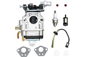 LIFEASY STORE Carburatore per Decespugliatore da 52cc 49cc 43cc, Kit per Carburatore per Motore, Ricambi Decespugliatore con Guarnizione, Tubo, Candela e Filtro Benzina per Tosaerba Decespugliatori Motoseghe