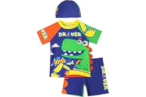 SEAUR Maillot de Bain 2 Pièces Garcon 3-8 Ans Anti UV Ensemble de Plage Surf Enfant Garcon Haut + Shorts de Bain Piscine Natation UPF 50+