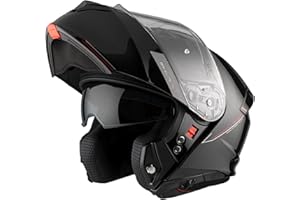 MT PRODUCTS MT Helmets Genesis SV – Casco Moto Modular con Visor Solar Retráctil, Calota HIRP, Pantalla Antivaho y Preparado para Intercomunicador | Homologado ECE 22.06 & DOT